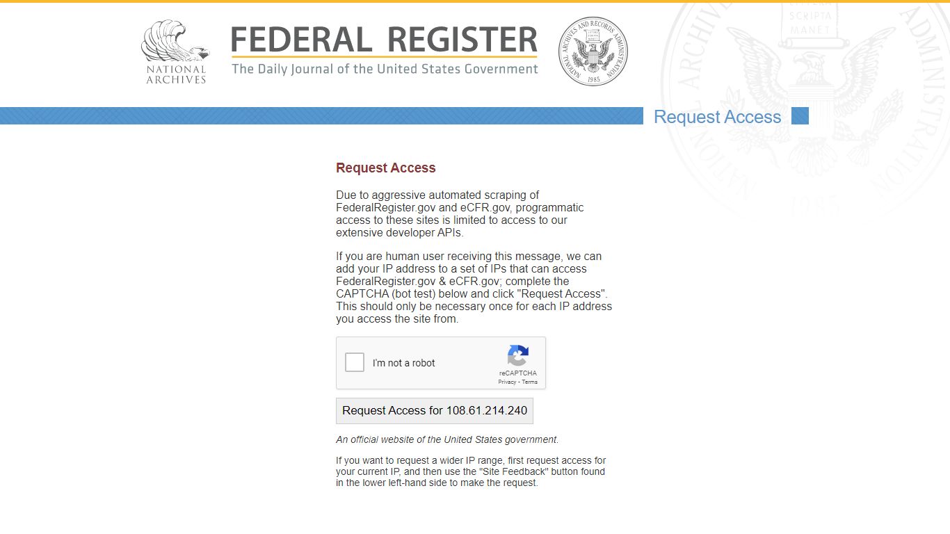 Federal Register :: Agencies - Federal Bureau of Investigation